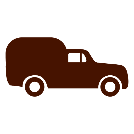 Van Car Transport Icon Silhouette