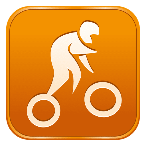 Cycling Bmx Square Icon