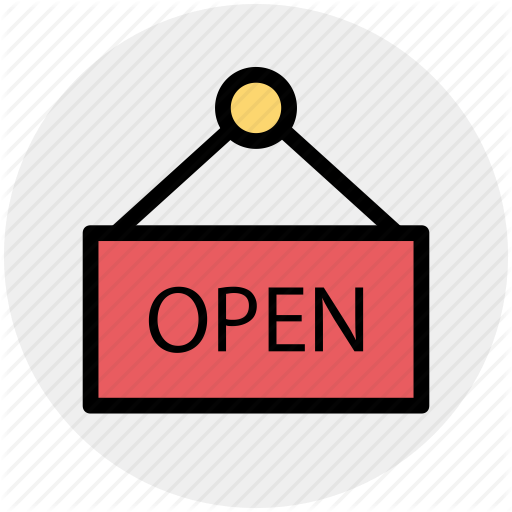 Board, Open, Shop, Shop Board, Sign Board Icon