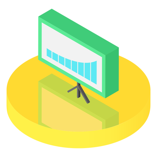 Isometric Graph Board Icon