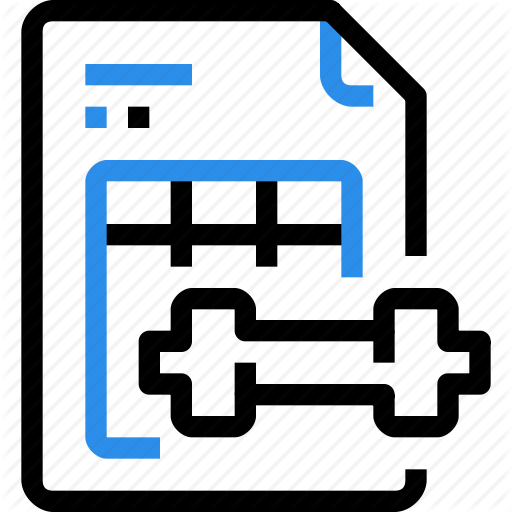 Bodybuilding, Fitness, Gym, Plan, Planning Icon