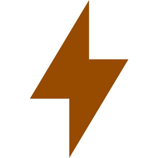 Brown Bolt Icon