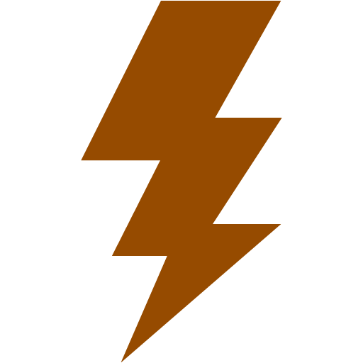 Brown Lightning Bolt Icon