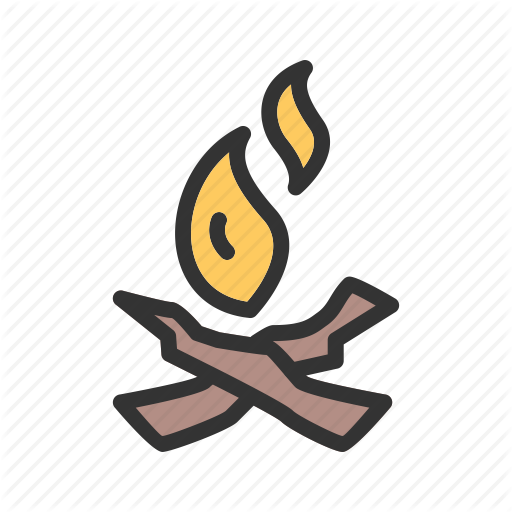 Beach, Bonfire, C Campfire, Fire, Night, Wood Icon