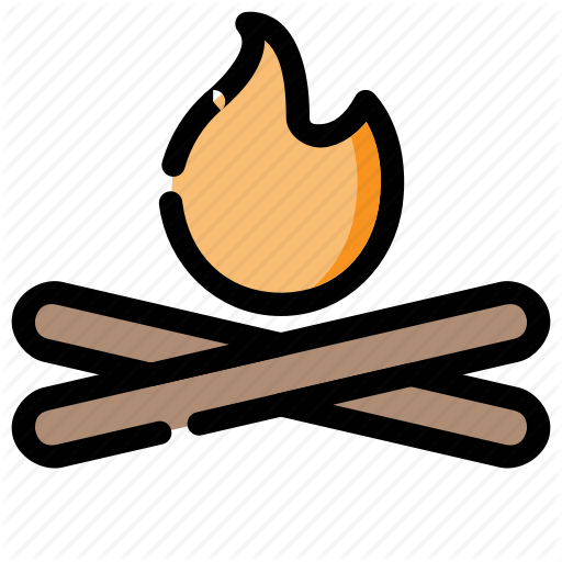 Bonfire, Camping, Fire, Outdoor Icon