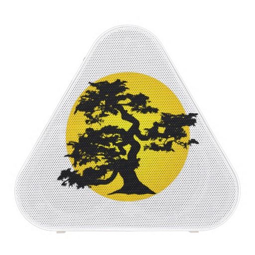 Bonsai Silhouette Sun Speaker In Plasma Cut Trees