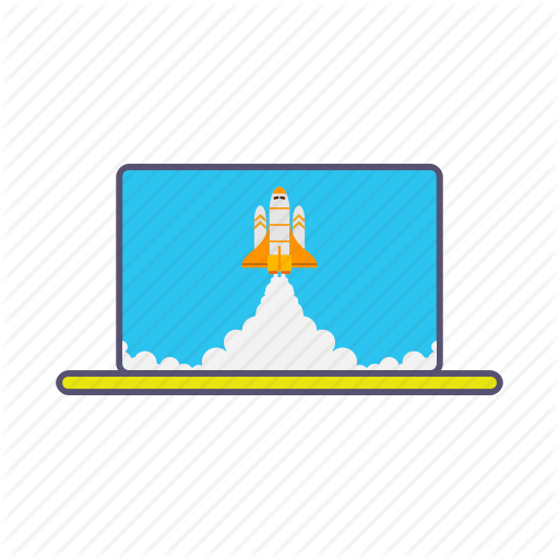 Boost, Business, Growth, Laptop, Launcher, Marketing, Rocket Icon
