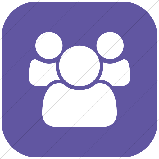 Flat Rounded Square White On Purple Bootstrap Font