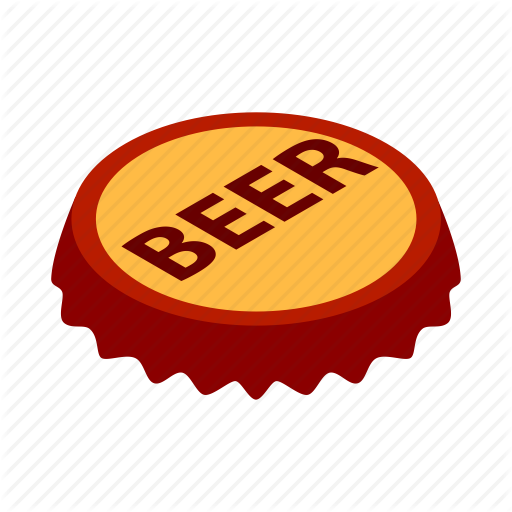 Alcohol, Bar, Beer, Beverage, Cap, Isometric, Metal Icon