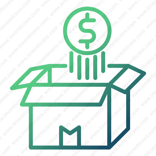 Download Money,coin,float,over,opened,box Icon Inventicons