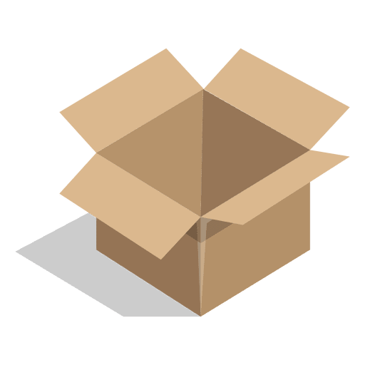 Open Cardboard Box Icon