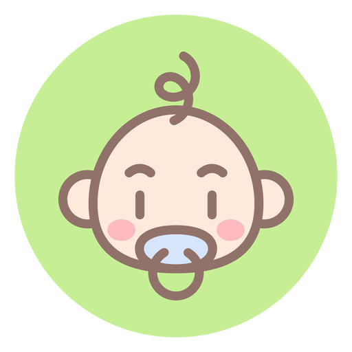 Baby Boy Head Circle Icon