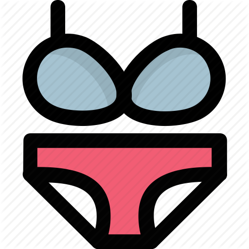 Bra With Underwear, Clothing, Fantasy Bikini, Lingerie, Swimwear Icon