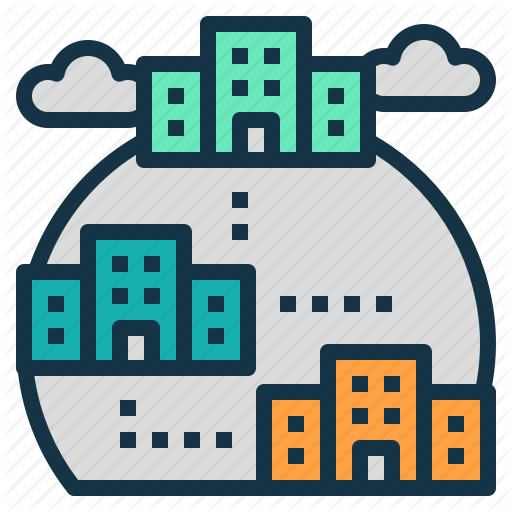 Branch, Company, International, Office, World Icon