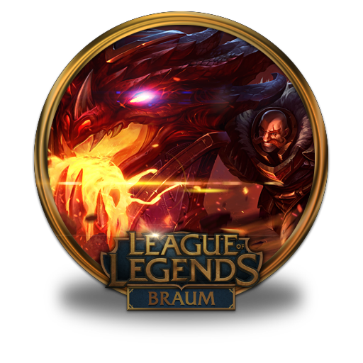 Braum Dragonslayer Icon League Of Legends Gold Border Iconset