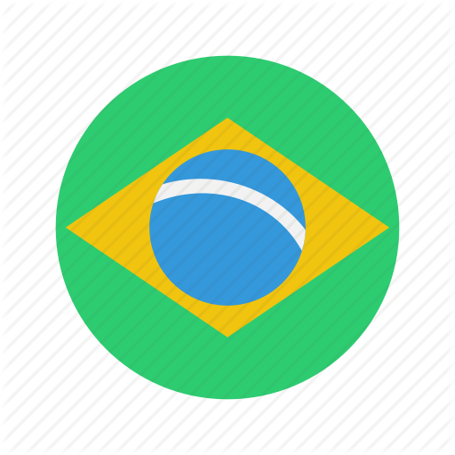 Brazil, Country, Flag, Round Icon