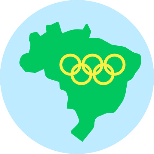 Olympic Games, Maps And Location, Geography, Map, Brazil Icon