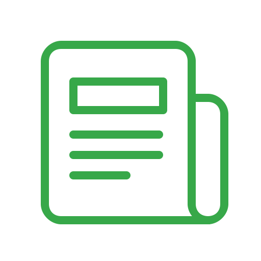 Newspaper, Reading, Text Lines, News Report, Square, Interface Icon