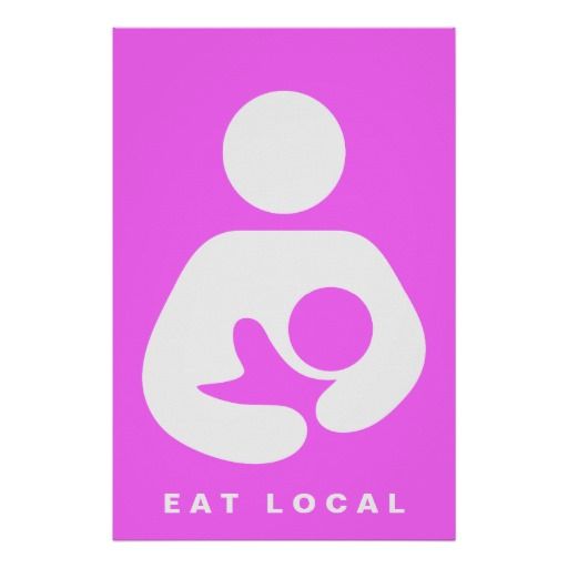 Eat Local Breastfeeding Nursing Icon Poster Thanks