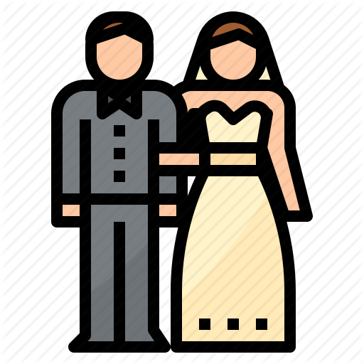 Bride, Groom, Love, Married, Wedding Icon
