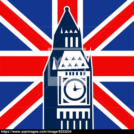London Big Ben British Union Jack Flag Image