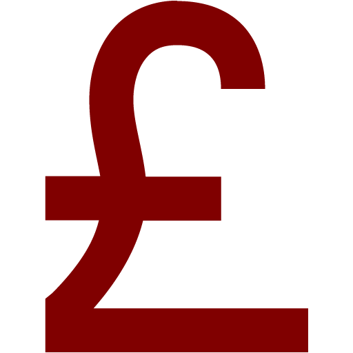 Maroon British Pound Icon