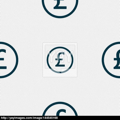 Pound Sterling Icon Sign Seamless Abstract Background