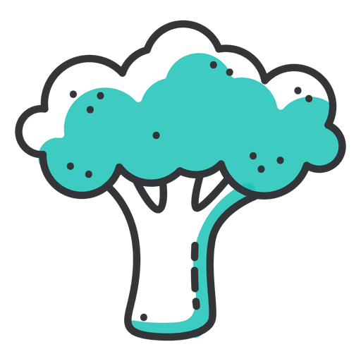 Broccoli Stroke Icon With Shadow