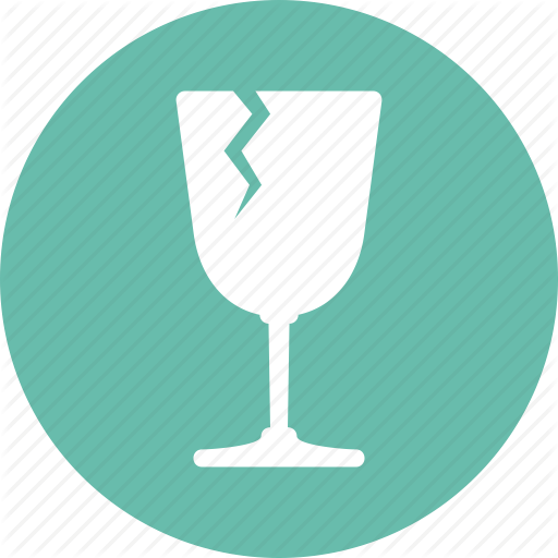 Broken Glass, Delivery, Fragile Icon