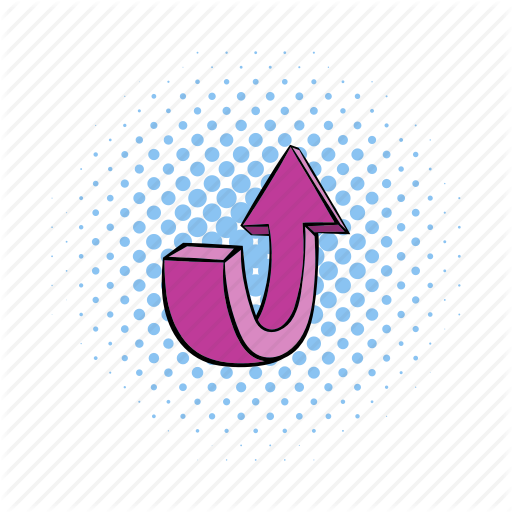 Arrow, Comics, Design, Direction, Purple, Up, Violet Icon