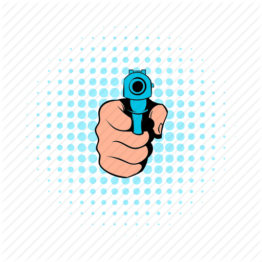 Comics, Criminal, Gun, Hand, Handgun, Pistol, Weapon Icon