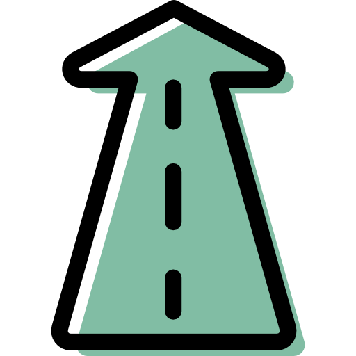 Transport, Highway, Broken Line Icon