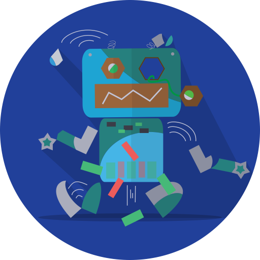 Broken, Android, Mascot Icon