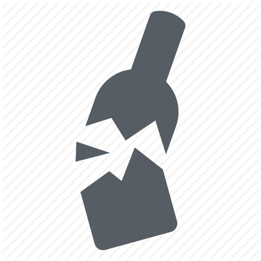 Bottle, Broken, Fragile, Garbage, Glass, Sharp Icon