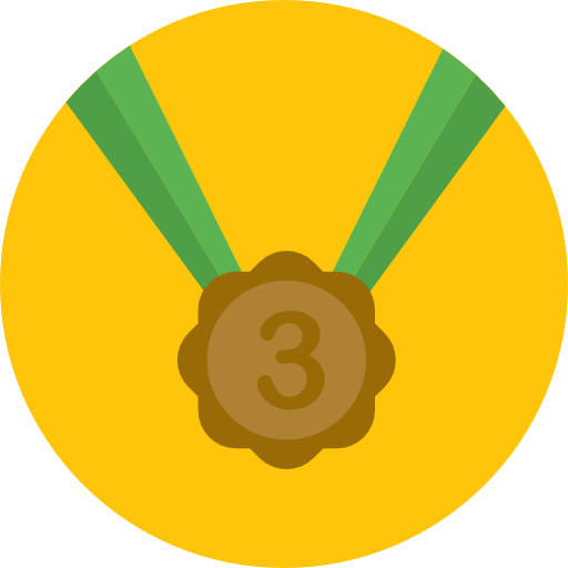 Medal, Prize, Sports, Third, Sports And Competition, Bronze Medal Icon