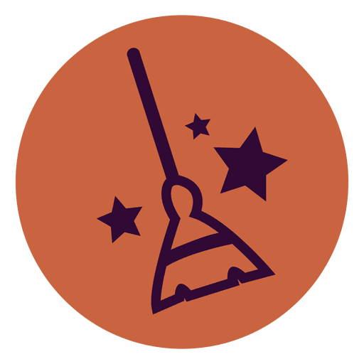 Broom Circle Icon