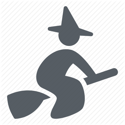 Broom, Flying, Halloween, People, Witch Icon