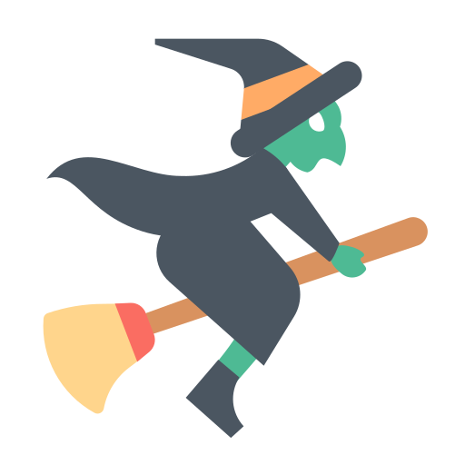 Broom, Flying, Halloween, Witch Icon Free Of Materia Flat