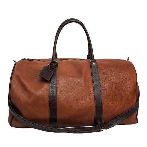 Brown Leather Duffel Bag