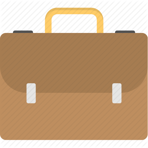 Brown Leather Briefcase, Business Case, Office Bag, Portfolio Bag Icon