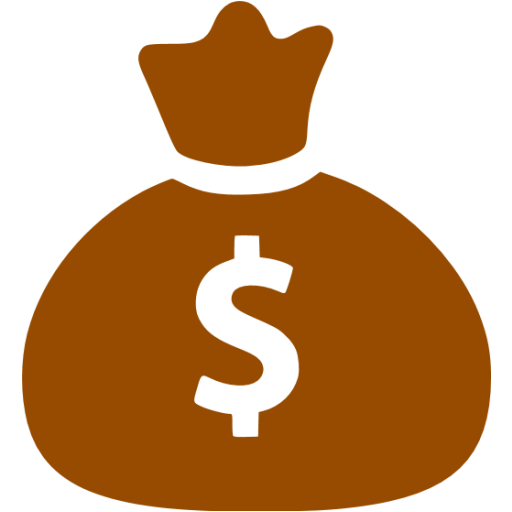 Brown Money Bag Icon