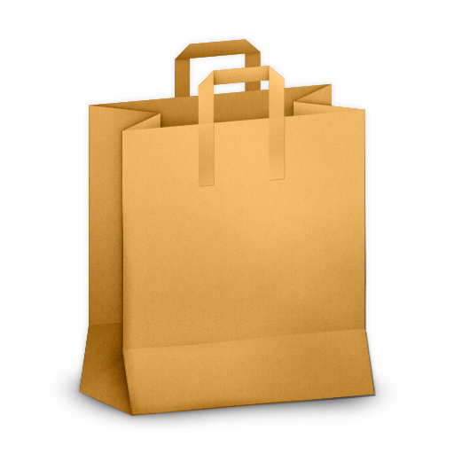 Paper Bag Orange Icon