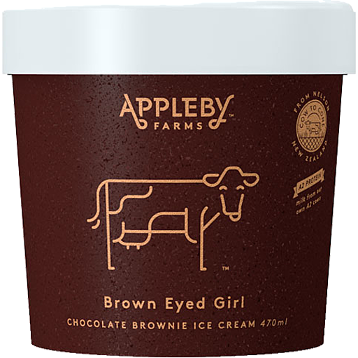 Appleby Farms Ice Cream Brown Eyed Girl Chocolate Brownie