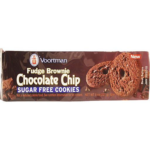 Voortman Cookies Chocolate Chip Fudge Brownie Sugar Free