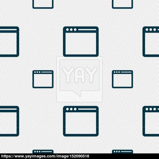 Simple Browser Window Icon Sign Seamless Pattern With Geometric