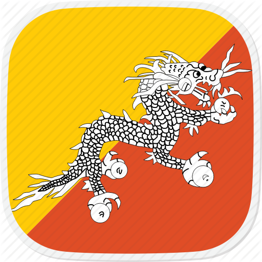 Bhutan, Bt, Flag Icon