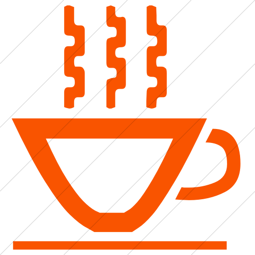 Simple Orange Classica Hot Tea Cup Icon