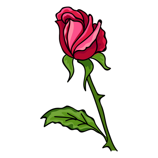 Rose Bud Water Paint Icon