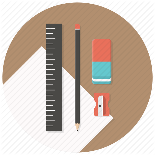 Pencil, Sharpener, Stationary, Blueprints, Paper, Ruler, Build Icon