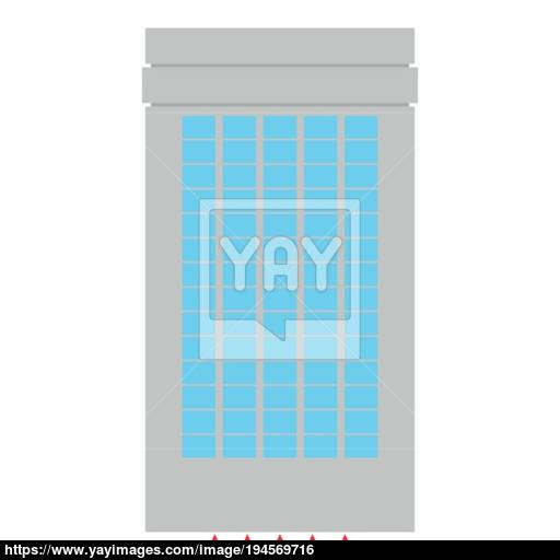 Building Icon Illustration Color Fill Style Vector